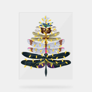 Dragonfly Christmas Tree      Acrylic Sign