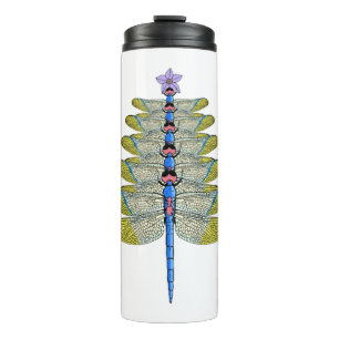 Dragonfly Christmas Tree, Christmas insect Lover Thermal Tumbler