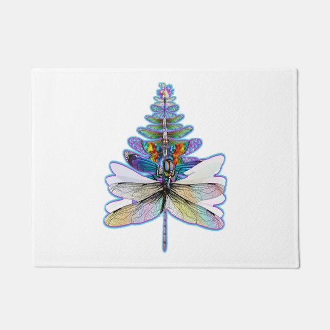 Dragonfly Christmas tree           Doormat (Front)