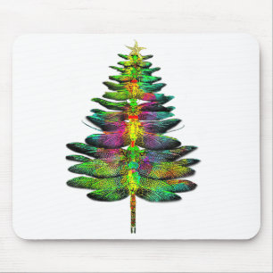 Dragonfly Christmas Tree Dragonfly Xmas  Mouse Mat