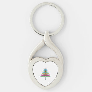 Dragonfly Christmas Tree Funny Insects Lover Xmas Key Ring