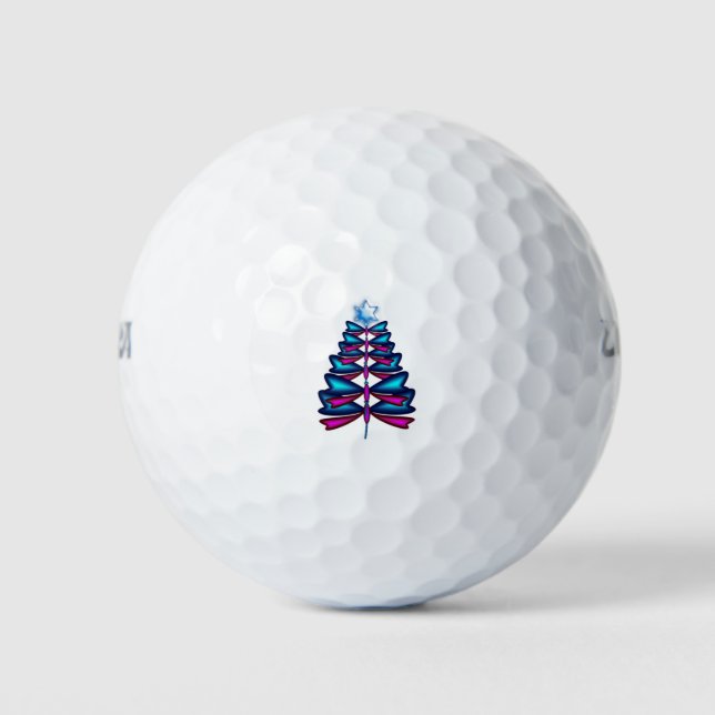 Dragonfly Christmas tree Golf Balls (Front)