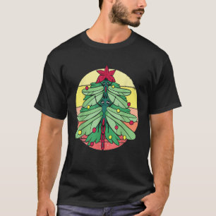 Dragonfly Christmas tree Insect Lover Xmas Merry C T-Shirt