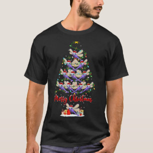 Dragonfly Christmas Tree Lights  Dragonfly Xmas T-Shirt
