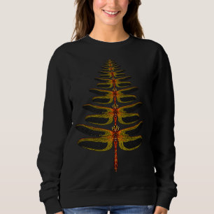 Dragonfly Christmas Tree Merry Christmas insect Lo Sweatshirt