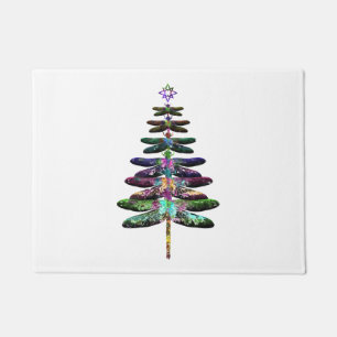 Dragonfly Christmas Tree Shirt Insect Lover Xmas C Doormat