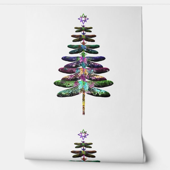 Dragonfly Christmas Tree Shirt Insect Lover Xmas C Wallpaper (Unrolling)