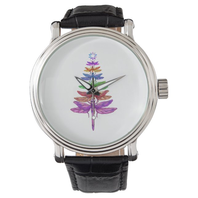 Dragonfly Christmas Tree Shirt Insect Lover Xmas C Watch (Front)