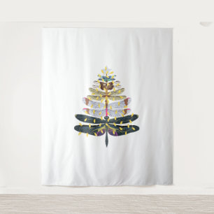 Dragonfly Christmas Tree Tapestry