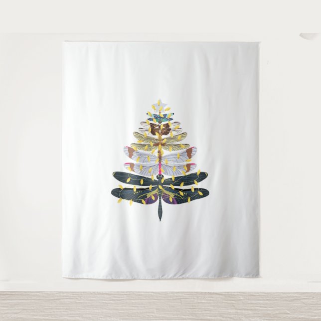 Dragonfly Christmas Tree   Tapestry (Front)