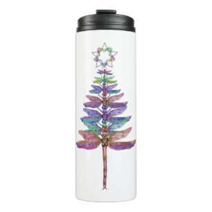 Dragonfly Christmas Tree    Thermal Tumbler
