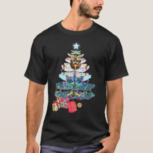 Dragonfly Christmas Tree Vintage Insects Xmas Ligh T-Shirt