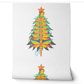 dragonfly christmas tree wallpaper