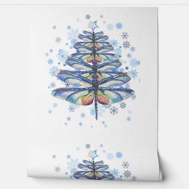 Dragonfly christmas  wallpaper (Unrolling)