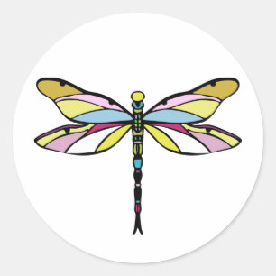 Dragonfly Classic Round Sticker
