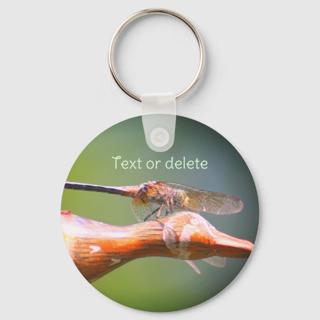 Dragonfly Co Pilot Nature Personalised Key Ring (Front)