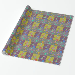 Dragonfly Collage Wrapping Paper
