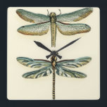 Dragonfly Collection by Chariklia Zarris Square Wall Clock<br><div class="desc">A dragonfly collection worthy of any curious nature buff,  this is a stunning piece by Chariklia Zarris. Put it on your wall or give it as a gift!</div>