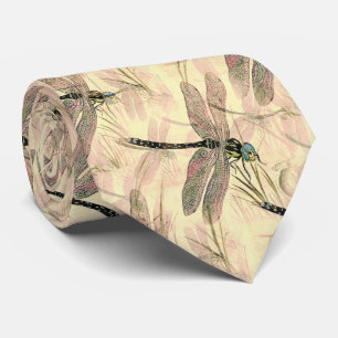 Dragonfly colour illustration tie