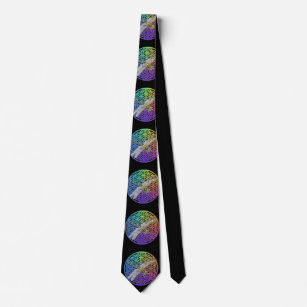 Dragonfly   colourful flower of life   chakra      tie
