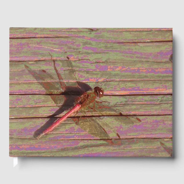 Dragonfly Colourful Guest Book (Front)