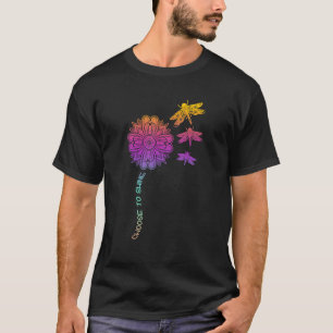 Dragonfly Colourful Mandala Peace Zen Yoga Chakra T-Shirt