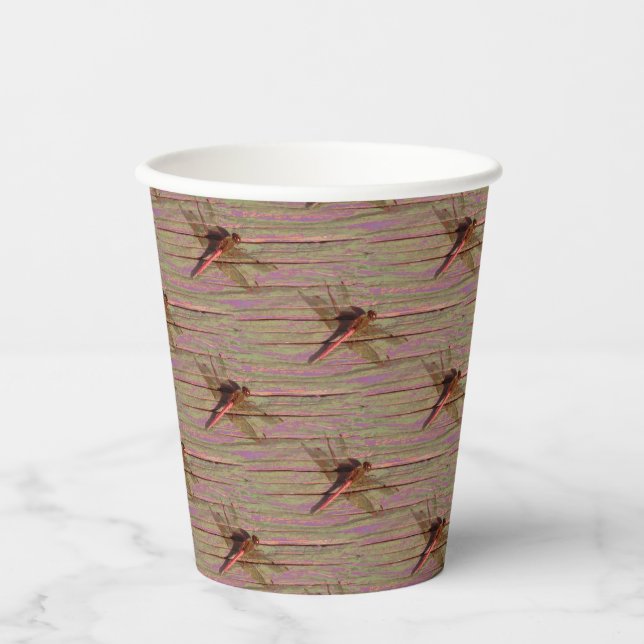 Dragonfly Colourful  Paper Cups (Front)