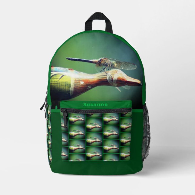 Dragonfly Copilot Personalised Printed Backpack (Front)