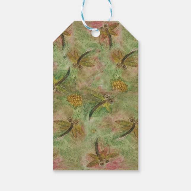 Dragonfly Cotton Candy Gift Tags (Front)