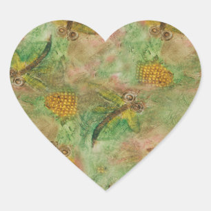 Dragonfly Cotton Candy Heart Sticker