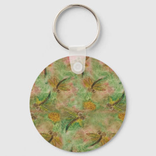 Dragonfly Cotton Candy Key Ring