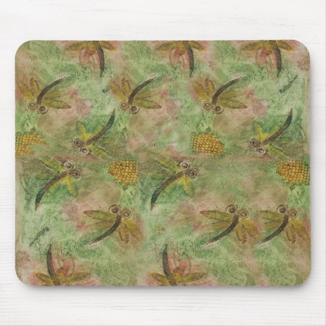 Dragonfly Cotton Candy Mouse Mat (Front)