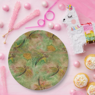 Dragonfly Cotton Candy Paper Plate