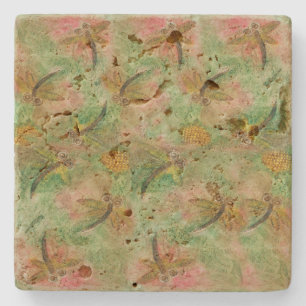 Dragonfly Cotton Candy Stone Coaster