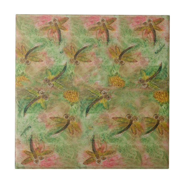 Dragonfly Cotton Candy Tile (Front)