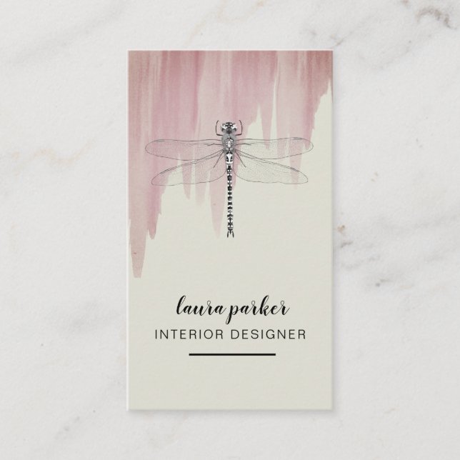 Dragonfly Creative Designer Nature Consultancy Business Card (Front)