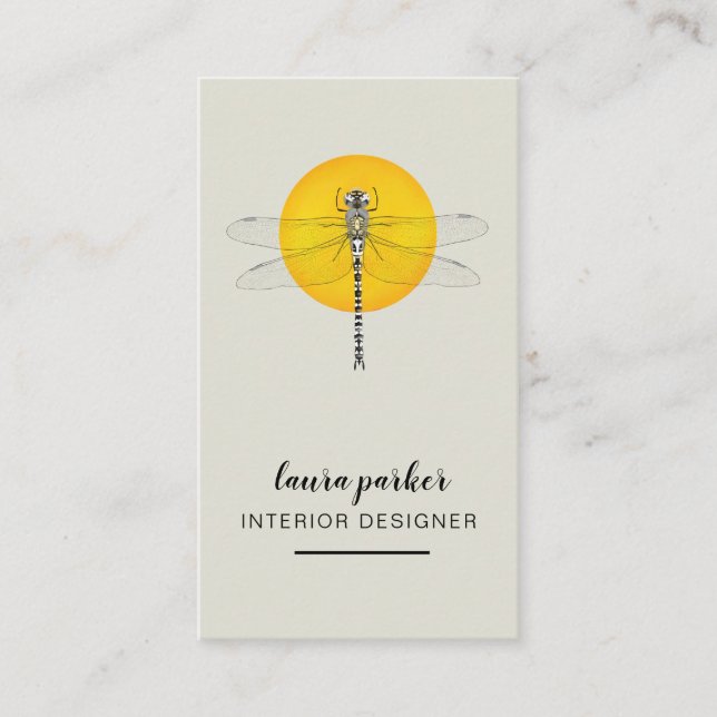Dragonfly Creative Designer Nature Consultancy Business Card (Front)