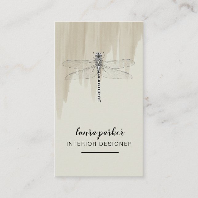 Dragonfly Creative Designer Nature Consultancy Business Card (Front)
