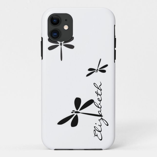 Dragonfly Custom Monogram Case-Mate iPhone Case (Back)