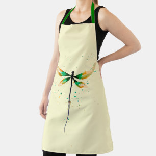 Dragonfly cute watercolor design apron