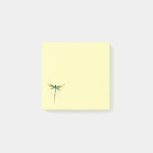 Dragonfly cute watercolor illustration post-it notes