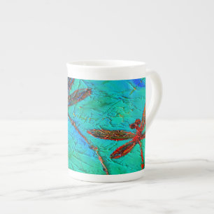 Dragonfly Dance Bone China Mug