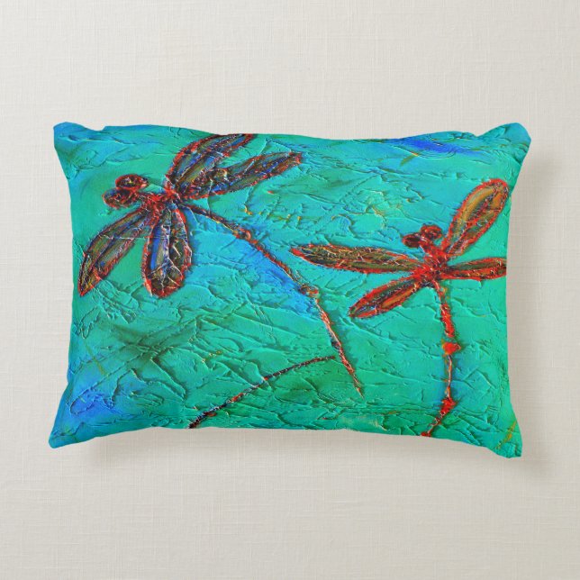 Dragonfly Dance Decorative Cushion (Back)
