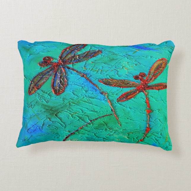 Dragonfly Dance Decorative Cushion (Back)