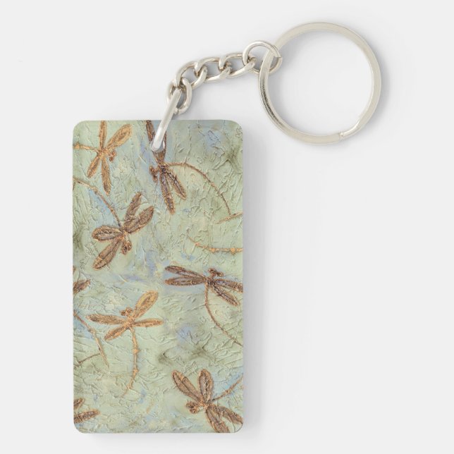 Dragonfly Dance Gold Key Ring (Back)