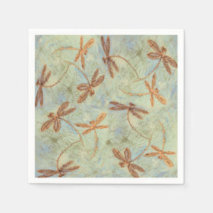 Dragonfly Dance Gold Napkin