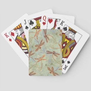 Dragonfly Dance Gold Playing Cards