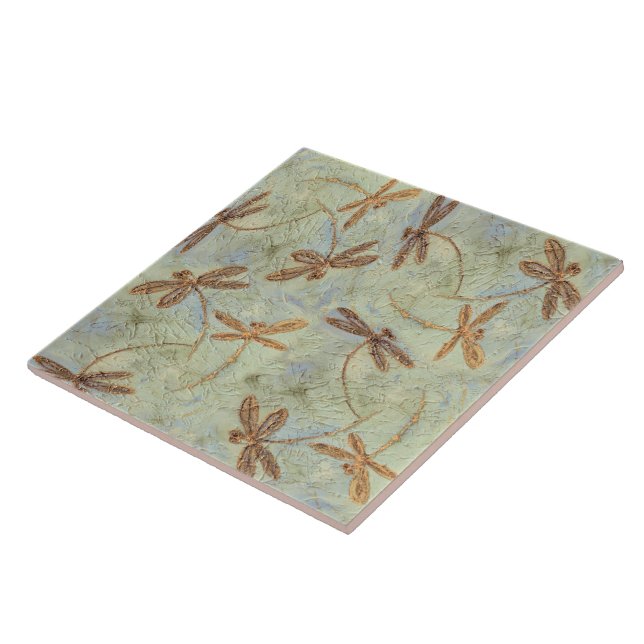 Dragonfly Dance Gold Tile (Side)