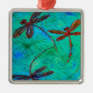 Dragonfly Dance Metal Tree Decoration