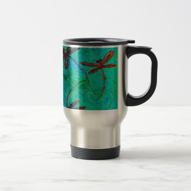 Dragonfly Dance Travel Mug (Right)